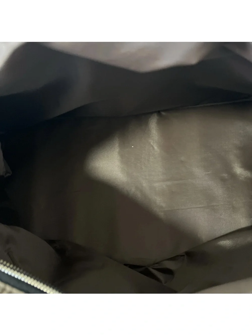Joan & David Quilted Brown Duffel with Triple Front Pockets loads of space